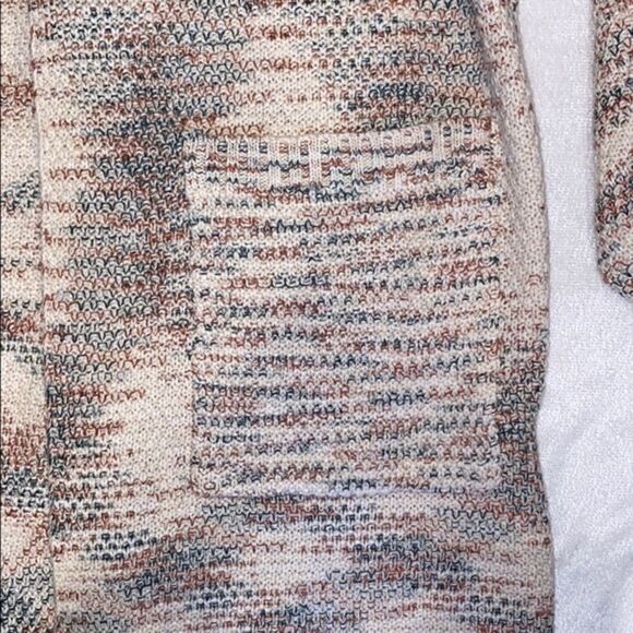 Janice Apparel bubble sleeve neutral melange long line cardigan | Sz M, NWT - Picture 5 of 12